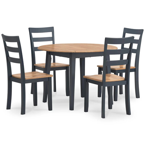 Gesthaven Dining Room Set with 4 chairs; Natural/Blue Gesthaven Dining Room Set with 4 chairs; Natural/Blue